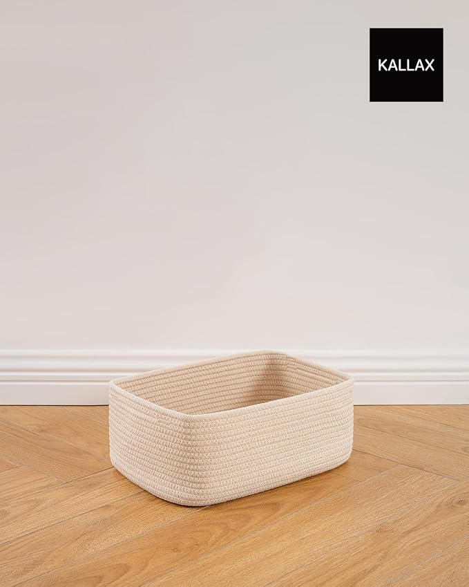 Small Woven Basket, 13.5 x 9.5 x 5 Inches, Storage Basket - Image 8