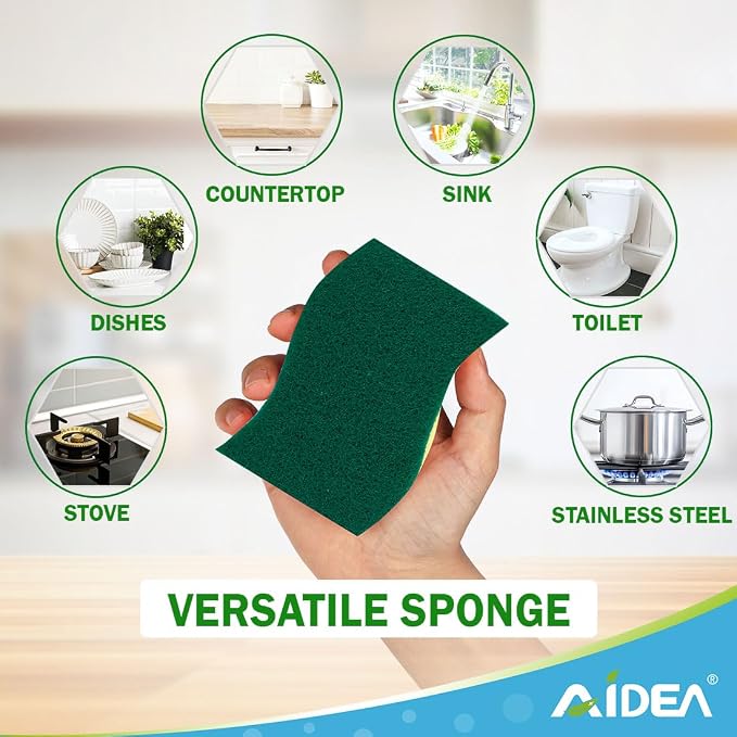 AIDEA Heavy-Duty Scrub Sponges, Sponge - Image 6