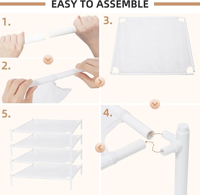 STORAGE MANIAC Sweater Drying Rack, Mesh Clothes Drying Rack, Stackable Laundry - Image 6
