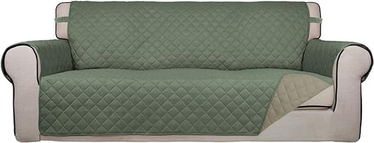PureFit Reversible Quilted Sofa Cover, Water Resistant Slipcover Furniture by PureFit