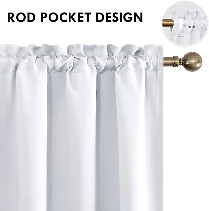 DWCN Greyish White Blackout Curtains - Image 4