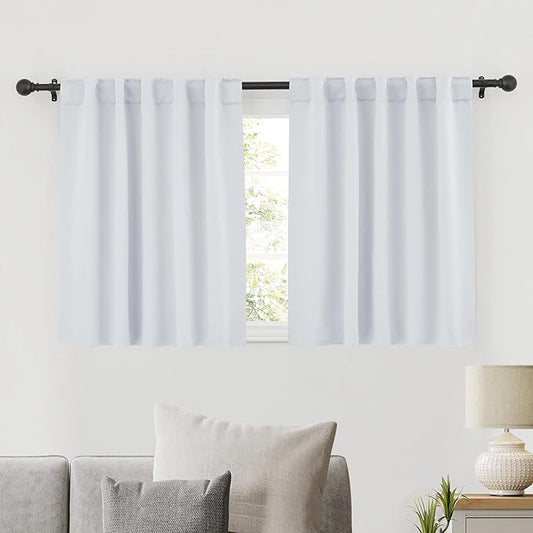 RYB HOME Room Darkening Kitchen Curtains 2 Panels Set, Thermal Insulated Small by RYBHOME