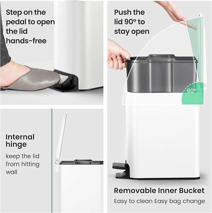 Cesun Small Bathroom Trash Can - Image 5