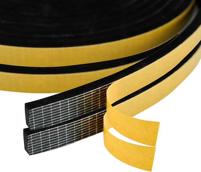 High Density Foam Weather Stripping Door Seal Strip Insulation Tape Roll by DualplexTalvania