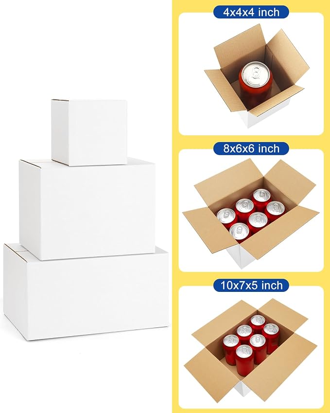 Assorted-Sizes-Shipping-Boxes-45-Pack: 4x4x4 & 8x6x6 & 10x7x5 - Image 2