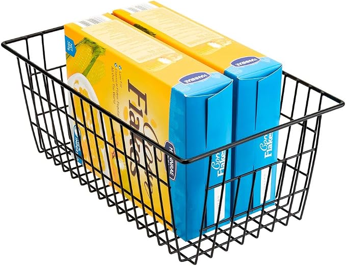 SANNO Freezer Baskets Wire Storage Baskets Closet Baskets Bin Farmhouse - Image 8