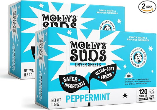 Molly's Suds Fabric Softener Dryer Sheets by MollysSuds