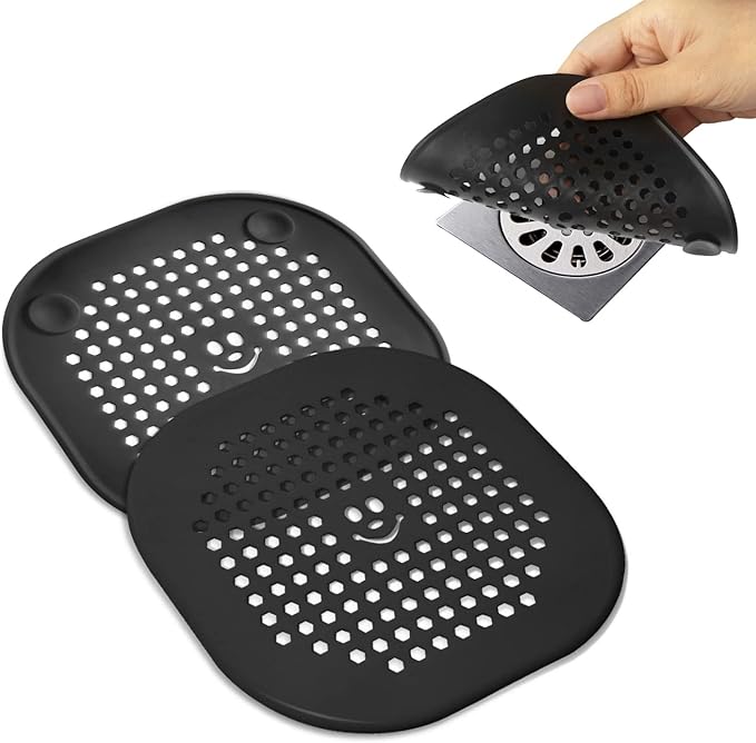 2 Pack Drain Cover Hair Catcher Silicone Drain Protector Hair Stopper by Couidlmakeslifecolorful