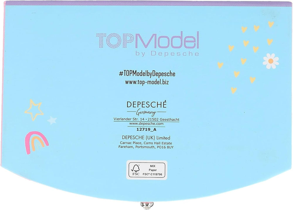 Depesche 12719 TOPModel Snap Shots - Small Jewellery Box in Pink with Mannequ...