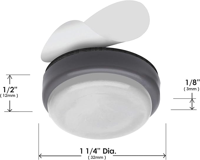 GorillaGlides CB323 1-1/4 Inch Furniture Sliders/Chair Glide Floor Protectors - Image 6