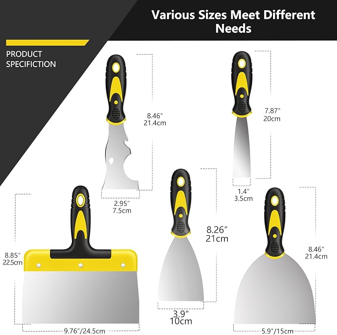 Spackle Knife Set, Paint Scraper Tool - Image 2