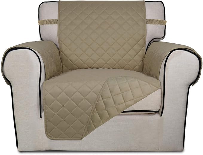 PureFit Reversible Quilted Sofa Cover, Water Resistant Slipcover Furniture by PureFit