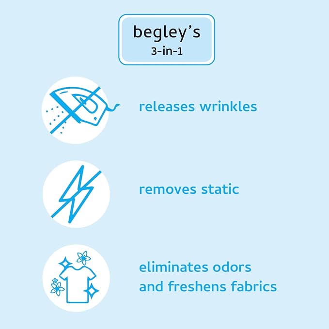 Begley's 3-in-1 Wrinkle Remover, Quick Fix Wrinkle Release, Static Cling Remover - Image 2