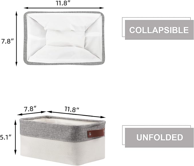 HNZIGE Small Storage Baskets for Organizing Fabric Storage Baskets for Shelves - Image 6