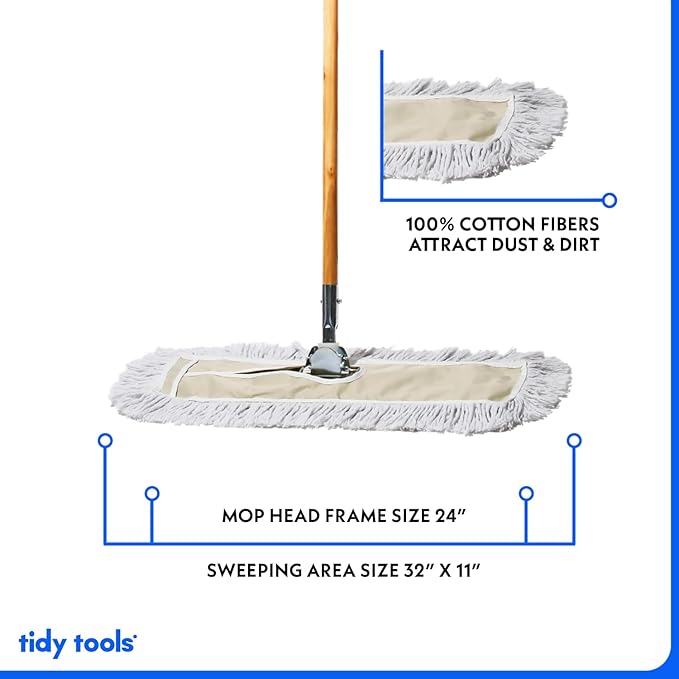 Commercial Dust Mop & Floor Sweeper, 24 in. Dust Mop - Image 4