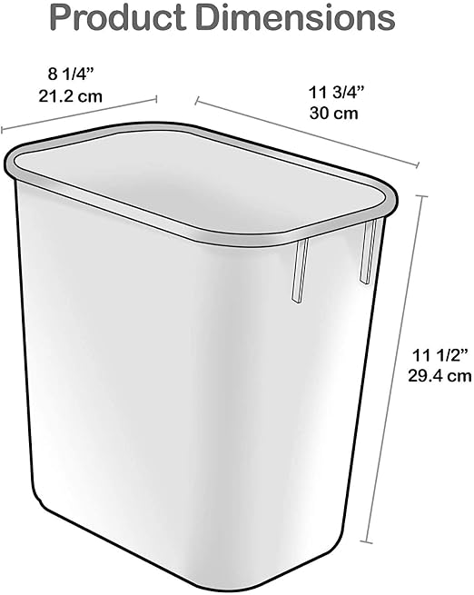 Acrimet Wastebasket, Deskside Bin, 3.25 Gallon/13 Quart/ 12 Liter - Image 9