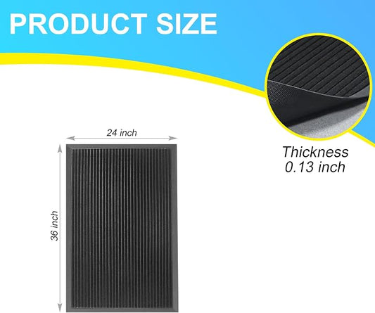 Vicwe Front Door Mat Indoor Outdoor Entrance, Low Profile, Easy Clean Entryway - Image 2