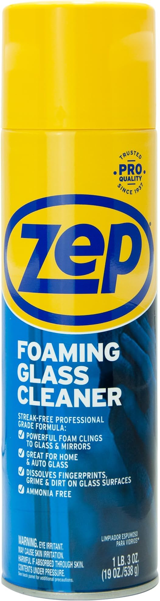 Zep Foaming Glass Cleaner - 19 oz ZUFGC19 - Streak-Free Professional Grade - Image 2