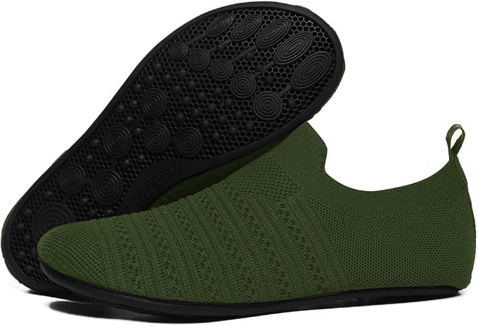 QZKDM Lightweight Slip on Grip Indoor House Slippers Barefoot Non Slip Home - Image 3