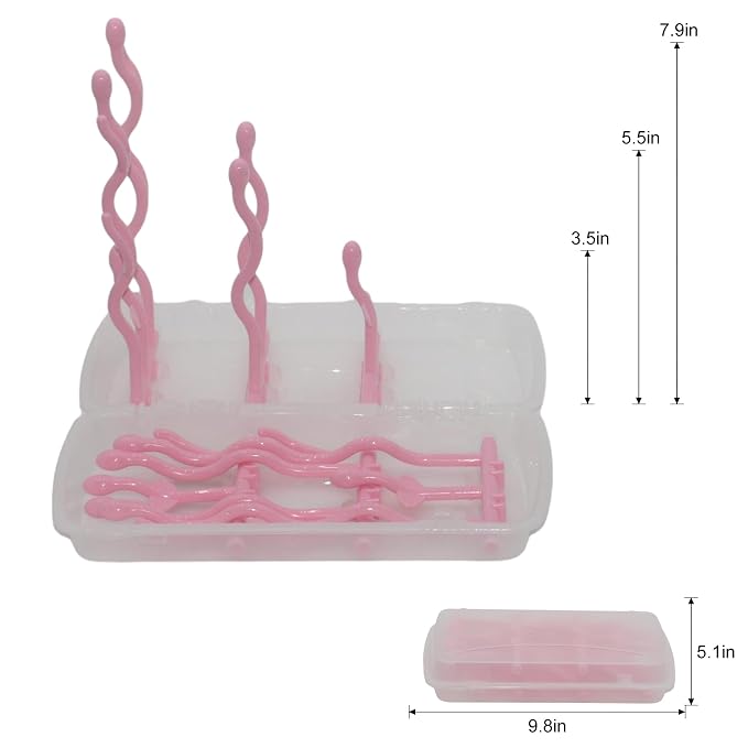 Travel Baby Bottle Drying Rack, Foldable Portable Bottle Drying Rack, Holds Up - Image 6