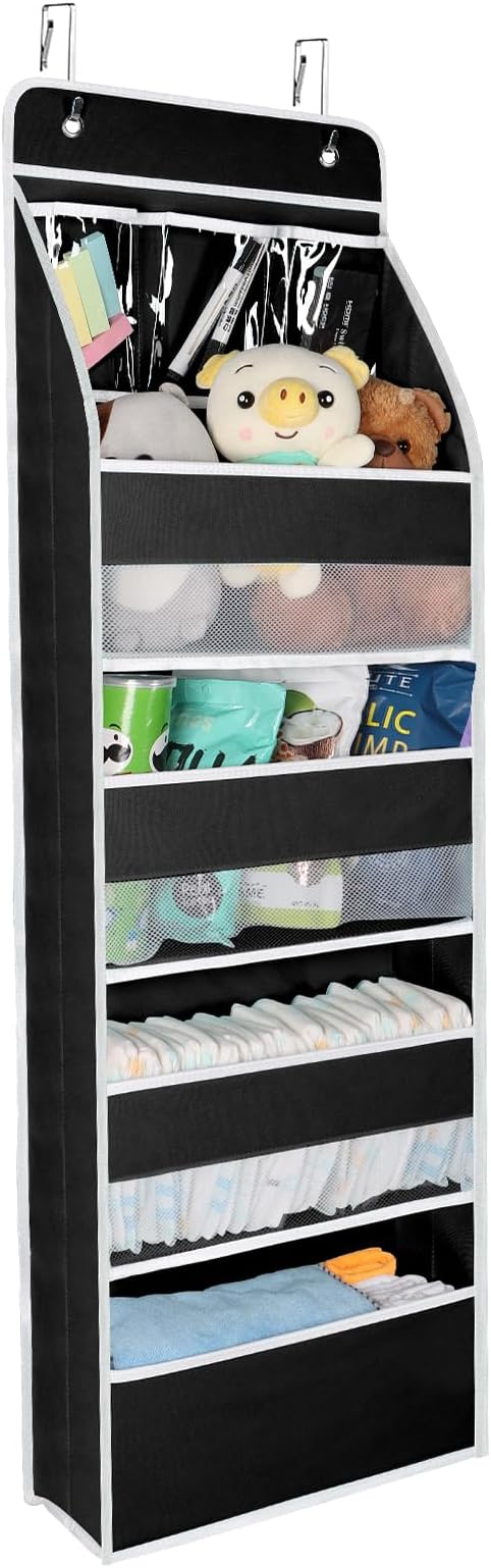 Univivi 5-Shelf Fabric Door Storage Over Door Hanging Organizer by Univivi