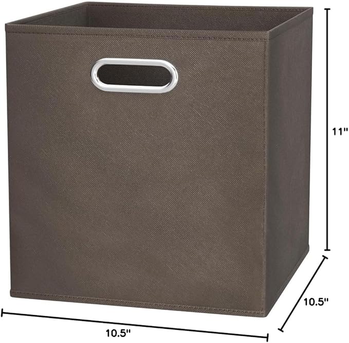 Amazon Basics Collapsible Cube Storage Organizer Bins, 10.5 x 10.5 x 11 inches - Image 5