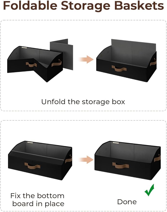 StorageWorks Closet Storage Bins, Trapezoid Organizer Box - Image 5