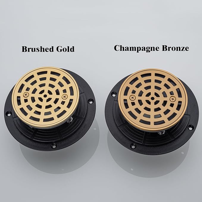 RANDOM Round Shower Drain SUS304 Stainless Steel Champagne Bronze Shower Drain - Image 4