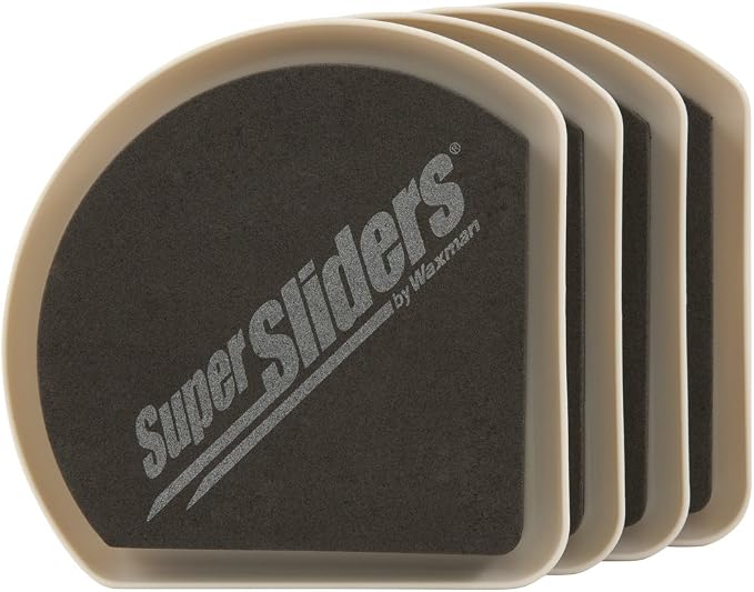 Super Sliders 5 Inch Square Corner Plastic Reusable Furniture Sliders by SUPERSLIDERS