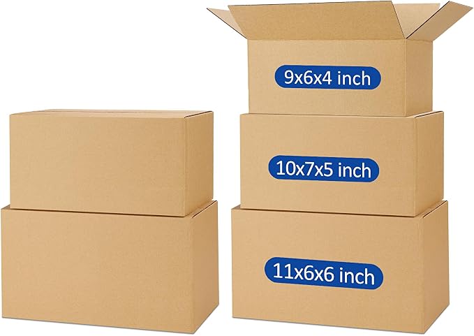 Assorted-Sizes-Shipping-Boxes-45-Pack: 9x6x4 & 10x7x5 & 11x6x6 by POEVER
