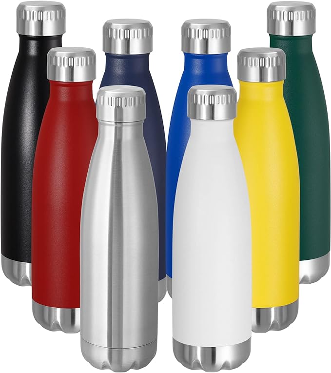 VEGOND 17oz Stainless Steel Water Bottles Bulk, Reusable Metal Sports Water by VEGOND