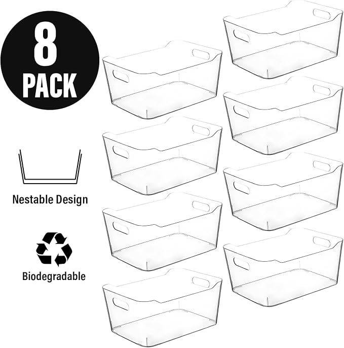 Clear Extra Large Plastic Storage Bins, Pantry Organizers and Storage - Image 6