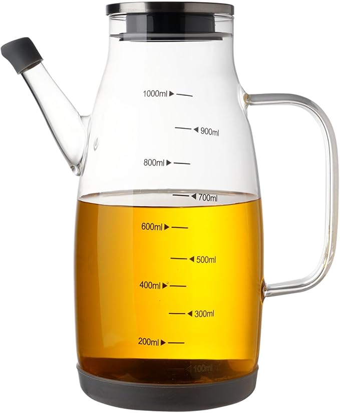 Large Glass Oil Dispenser Bottle by cosetoor