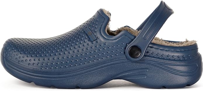 Womens Mens Fur Lined Clogs Waterproof Garden Shoes Winter Warm Fleece Lining - Image 2