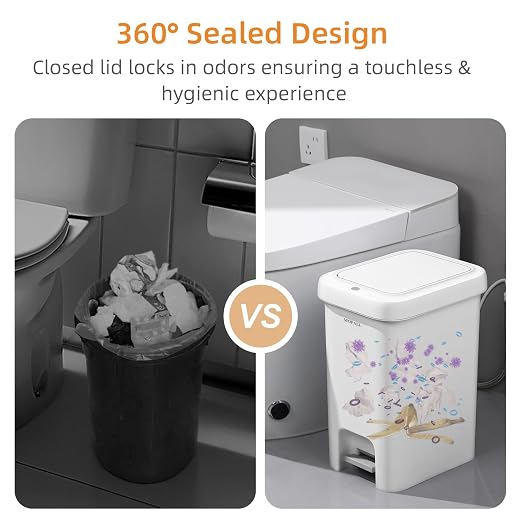 MOPALL Small Bathroom Trash Can - Image 4