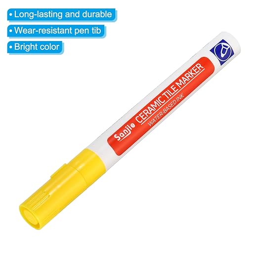 PATIKIL Grout Pen, 4 Pack Yellow Tile Marker Waterproof Grout Sealer Pen Tile - Image 4
