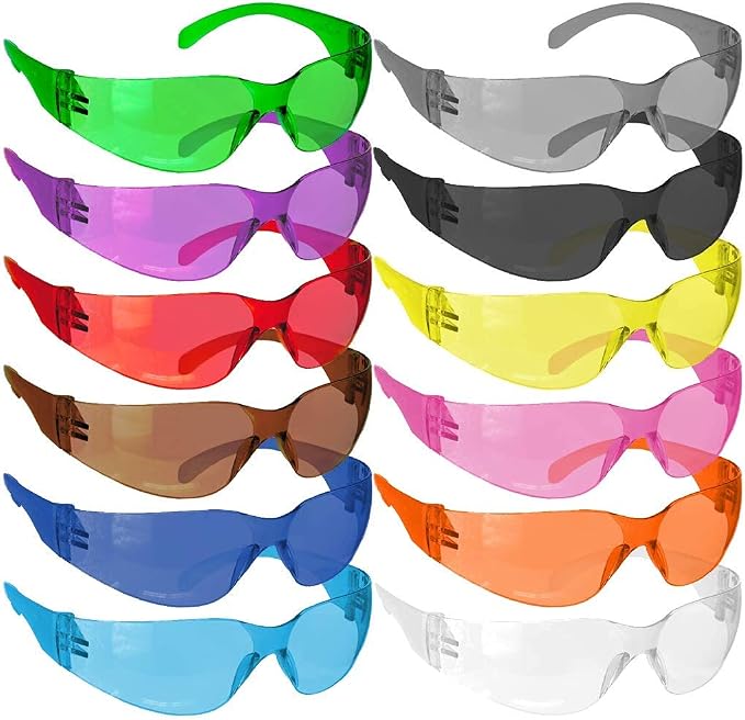 SAFE HANDLER Hyline Anti-Fog Color Safety Glasses Variety, Impact Resistant by BisonLife