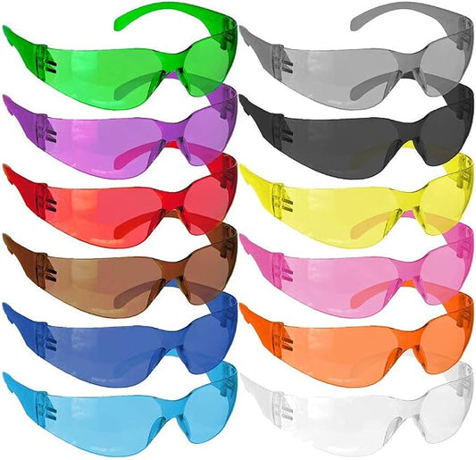 SAFE HANDLER Hyline Anti-Fog Color Safety Glasses Variety, Impact Resistant by BisonLife