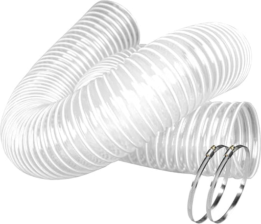 Qucship 6" x 10' Flexible PVC Fume Collection Hose by Qucship