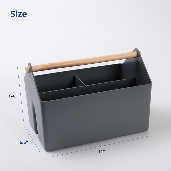 BLUE GINKGO Medium Storage Basket – Plastic Caddy - Image 2