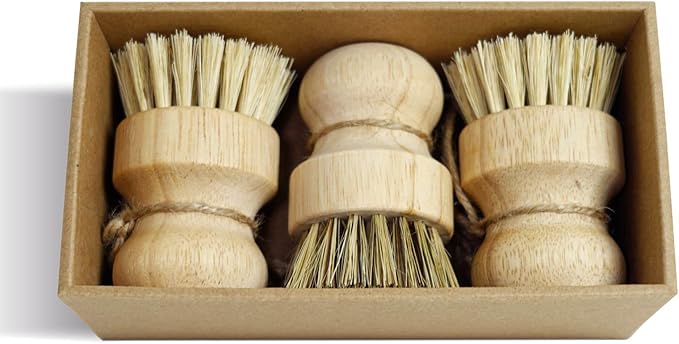 Bamboo Pot & Pan Cleaning Brush Set by CRrrrJIC
