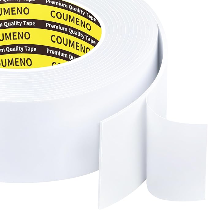 EVA Single-Sided Adhesive White Foam Tape 2inX16.4FT Single-Sided Sealing Strip by COUMENOAdhesivetape