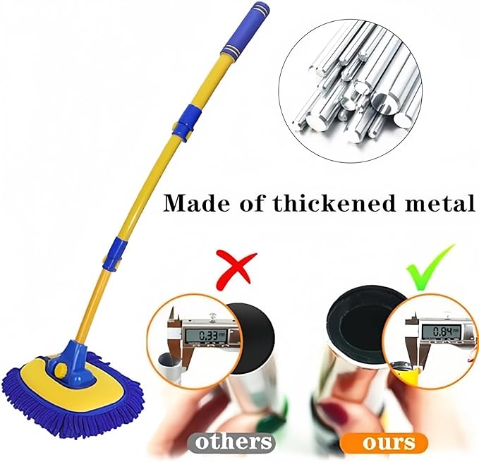 Car Wash Brush with Long Handle, Microfiber Towels Car Wash Kit Cleaning - Image 4