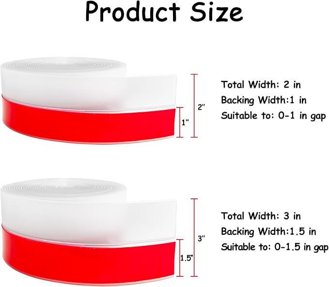 Silicone Weather Stripping, Door Draft Stopper Window Seal Strip - Image 2