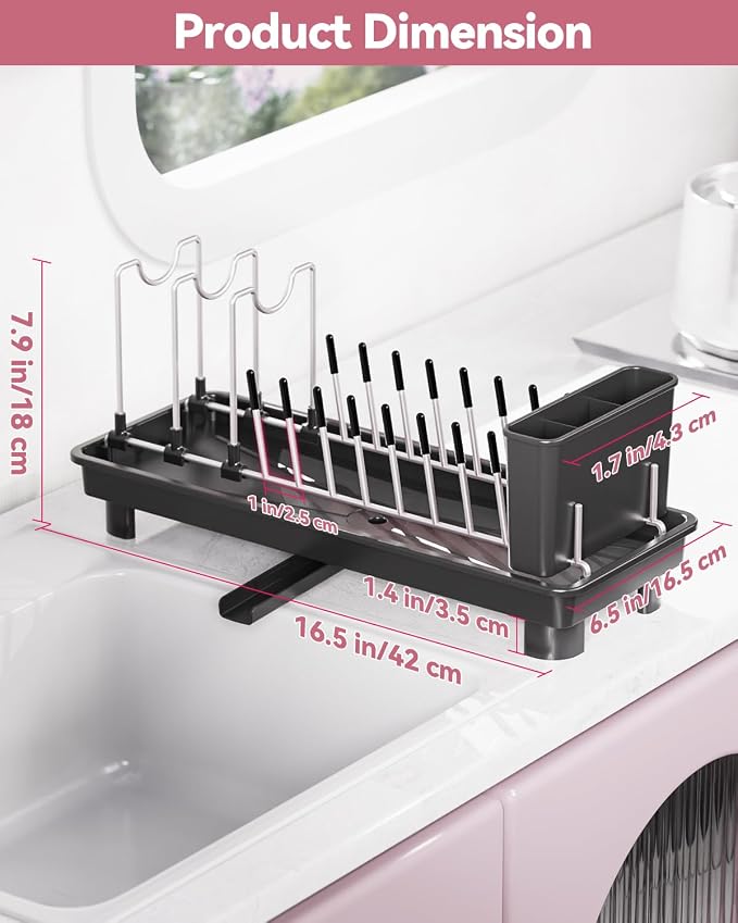Small Dish Drying Rack, Compact Dish Rack - Image 3
