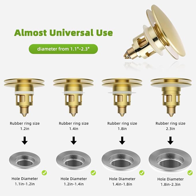 Universal Bathroom Sink Drain Strainer Hair Catcher Upgraded - Image 2