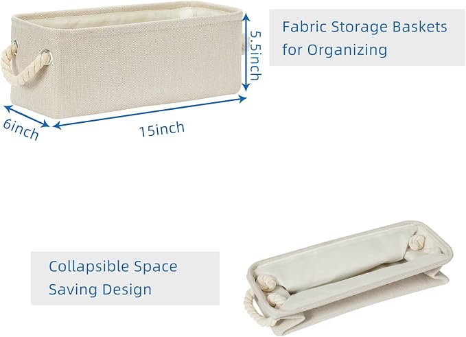 Temary Small Fabric Storage Baskets - Image 7