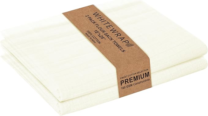 WHITEWRAP Flour Sack Towels| Tea Towel by WHITEWRAP