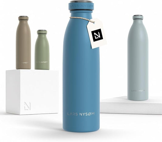 LARS NYSØM Stainless Steel Insulated Water Bottle 12oz 17oz 25oz 34oz 51oz | by LN