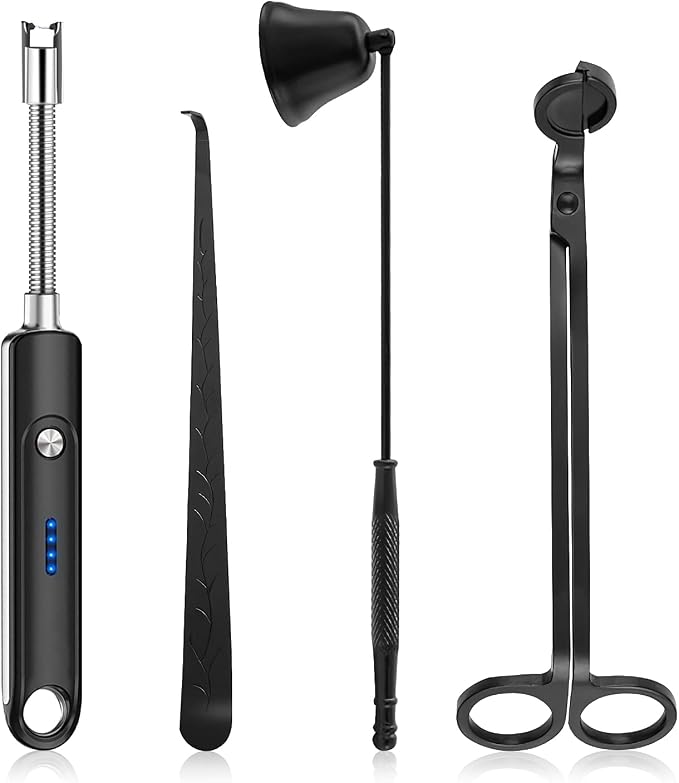 Lsnisni Candle Wick Cutter and Trimmer Set, Electric Lighter, Wick Dipper by Lsnisni